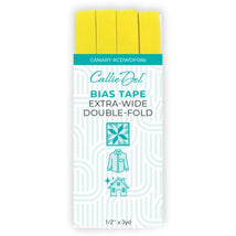 Extra Wide Double Fold Bias Tape Canary 1/2in x 3yd - CDWDF086