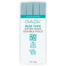 Extra Wide Double Fold Bias Tape Blue 1/2in x 3yd - CDWDF515