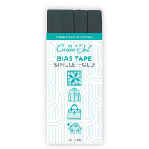 Single Fold Bias Tape Dark Grey 1/2in x 4yd - CDSF047