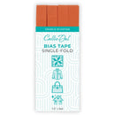 Single Fold Bias Tape Orange 1/2in x 4yd - CDSF058