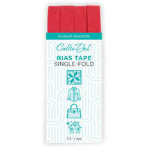 Single Fold Bias Tape Scarlet1/2in x 4yd - CDSF076