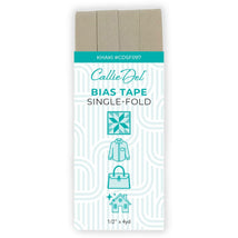 Single Fold Bias Tape Khaki 1/2in x 4yd - CDSF097