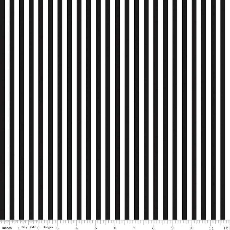 Stripes-1/4" Black C555-BLACK