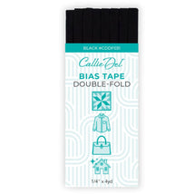 Double Fold Bias Tape Black 1/4in x 4yd - CDDF031