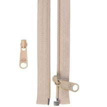 50in Separating Zipper and Extra Slide Natural ZIP50-130