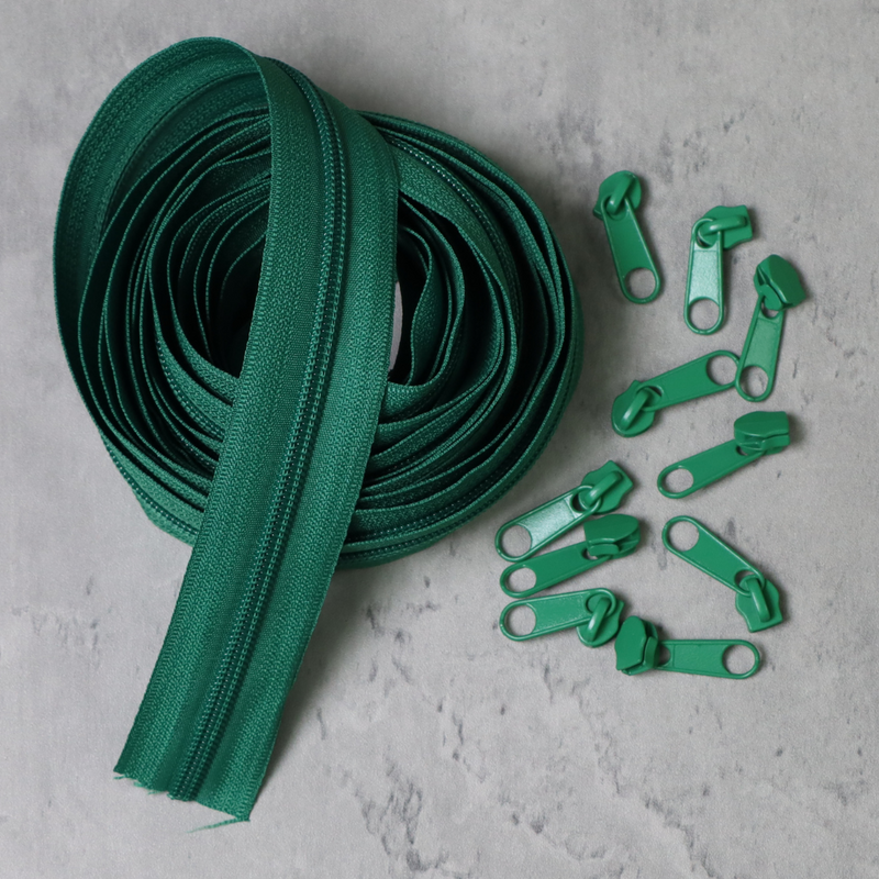 5 Yards Zipper Tape (10 Pulls)- Green