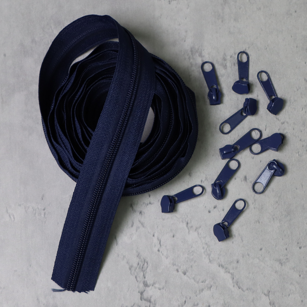 5 Yards Zipper Tape (10 Pulls)- Navy