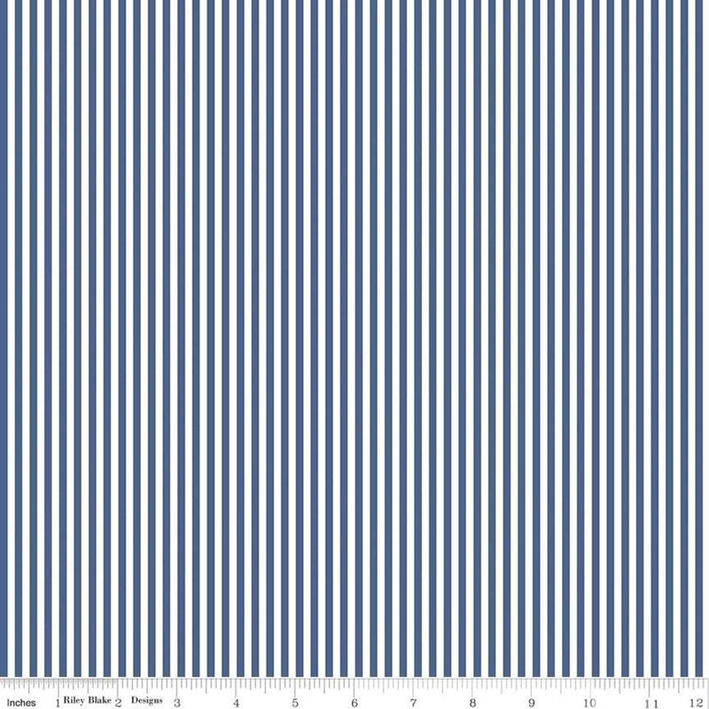 Stripes 1/8"-Denim C495-DENIM