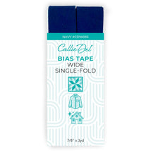 Single Fold Wide Bias Tape Navy 7/8in x 3yd - CDW055