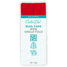 Single Fold Wide Bias Tape Red 7/8in x 3yd - CDW065