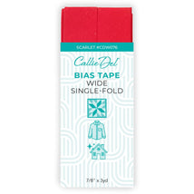 Single Fold Wide Bias Tape Scarlet 7/8in x 3yd - CDW076