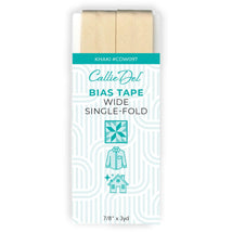 Single Fold Wide Bias Tape Khaki 7/8in x 3yd - CDW097