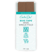 Single Fold Wide Bias Tape Mocha 7/8in x 3yd - CDW765