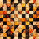 A Haunting We Will Go-Checkerboard Geo Burnt Orange 2600-31950-O