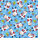 A Jolly Good Time-Tossed Santas Blue 7855-17