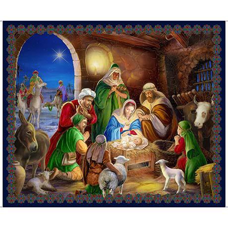 A King Is Born-36" Nativity Panel Multi 2600-30410-X