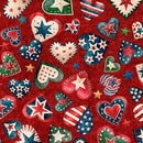 All American Snowman-All American Hearts Red 2600-32045-R