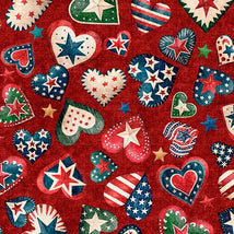 All American Snowman-All American Hearts Red 2600-32045-R