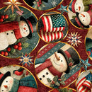 All American Snowman-American Snowman Circle Vignette 2600-32043-M