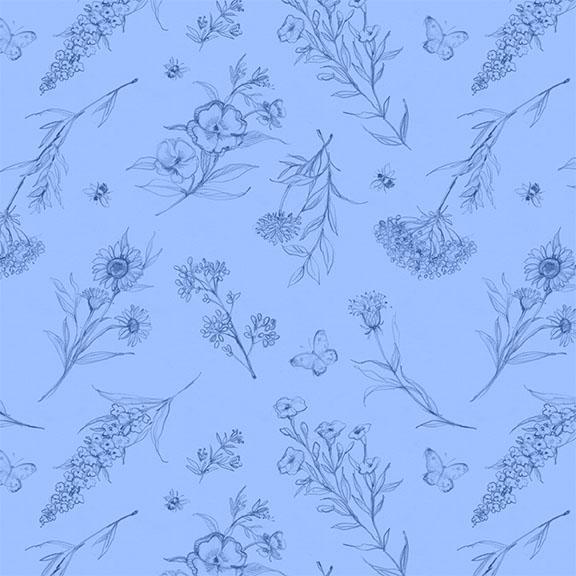 Amalfi Coast-Wildflowers Blue W105-005-505