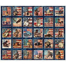 American Country-36" Panel Picture Patch Navy 2600-31991-N