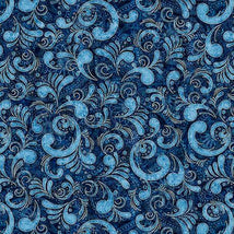 American Country-Scrolls Blue 2600-31996-B