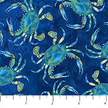 Atlantic Coast-Blue Crabs Navy Multi 28009-49