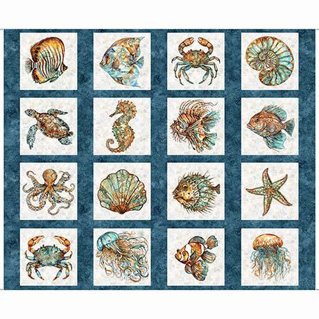 Atlantis-37" Sea Creatures Picture Panel Lagoon 2600-30690-Q