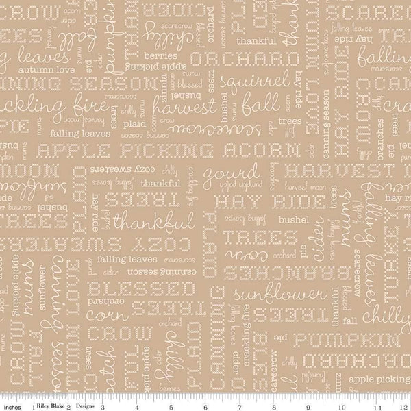 Autumn-Words Tea Dye C14667-TEADYE