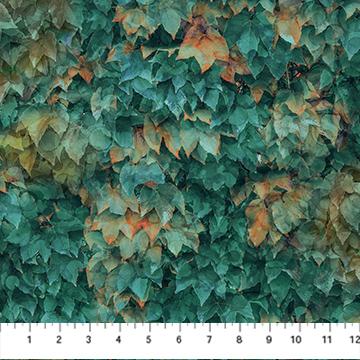 Autumn Breeze - Layered Leaves Teal DP28059-66