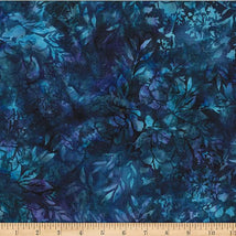 Bali Batik-Mixed Floral Leaves Iris W2578-40