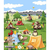 Barron Goes Camping-36" Quilt Panel Grass Green SB20452-850