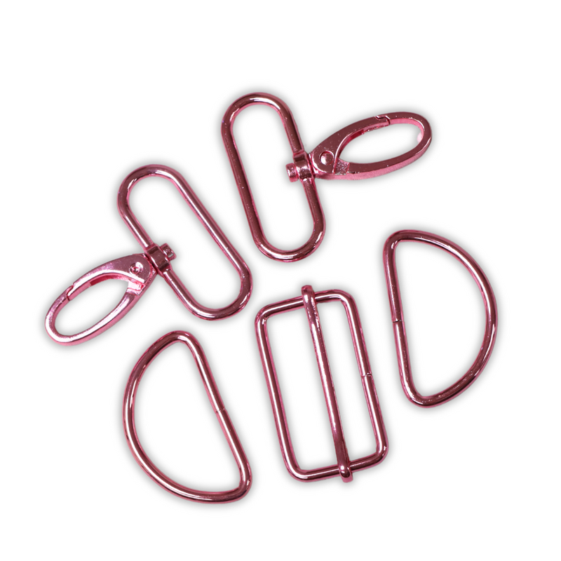 Basic Bag Hardware Set 1 1/2"- Pink