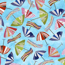 Beach Day-Beach Umbrellas Blue 2600-32061-B