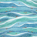 Beach Day-Waves Turquoise 2600-32062-Q