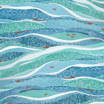 Beach Day-Waves Turquoise 2600-32062-Q