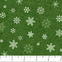 Beary Merry Christmas-Snowflakes Green 27063-74