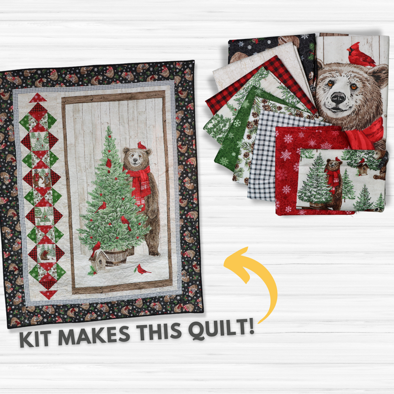 Beary Merry Quilt Kit Finished Size: 42" x 54"