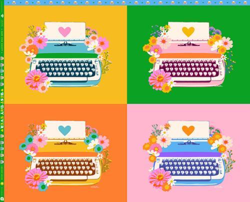 Best Day Ever - 36" Typewriter Panel Multi RS0102-11