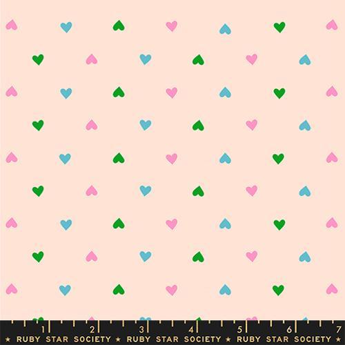 Best Day Ever - Hearts Ditsy Blender Peach Cream RS0091-18