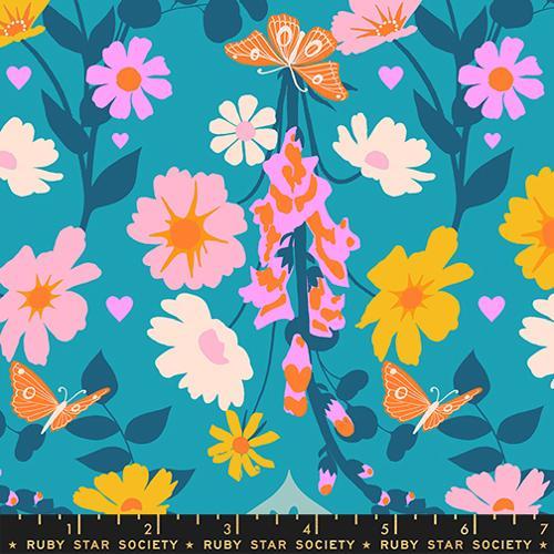 Best Day Ever - Foxgloves Florals Summer Sky RS0106-15