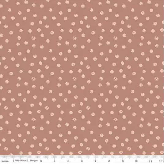 Blush 'N Butterscotch-Dots Dusty Rose C15593-DUSTYROSE