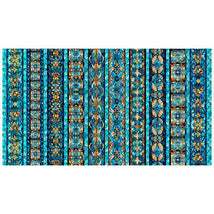 Bohemian Sunrise - Celestial Decorative Stripe - Turquoise 2600-31089-Q