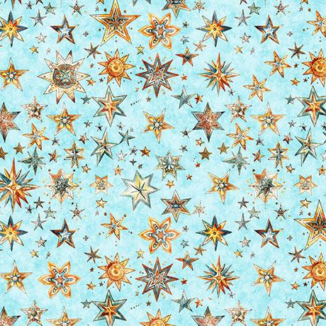 Bohemian Sunrise - Stars - Aqua 2600-31092-Q