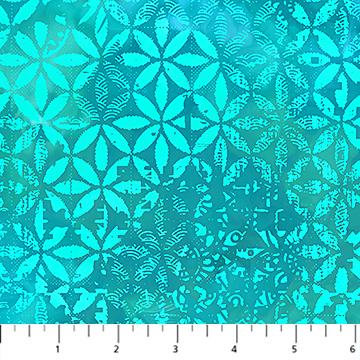 Boho Blooms-Petal Grid Turquoise DP27784-64