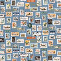 Bon Voyage-Postage Stamps BlueMetallic RP802-BL3M