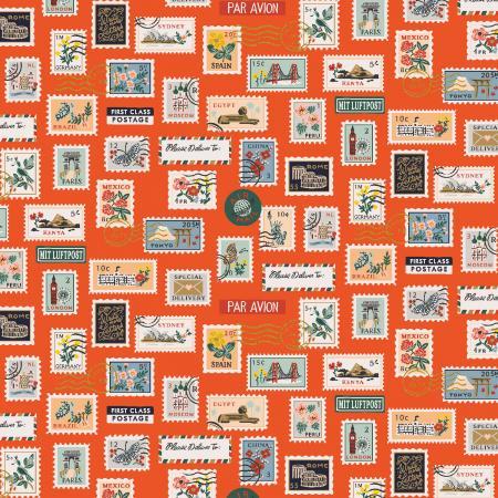 Bon Voyage-Postage Stamps RedMetallic RP802-RE1M