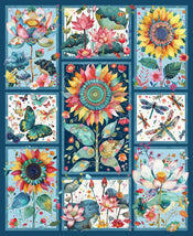 Botanic Symphony-36" Panel Teal 4981P-73
