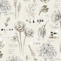 Botanical Sketchbook-Floral Journal Cream W115-017-007