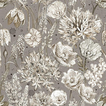Botanical Sketchbook-Packed Floral Taupe W115-016-770